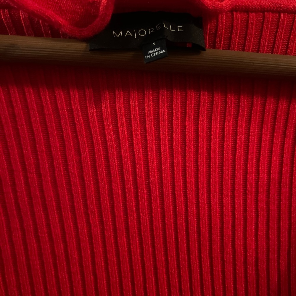 MAJORELLE Red Ruffle Cardigan - Picture 6 of 6